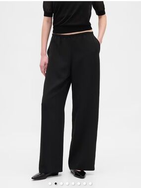 GAP The Easy Wide Leg Pants Black XS Like New! Minimalist Simple Chic Basic